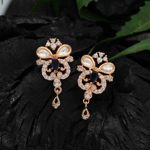 American Diamond Rose Gold Earrings