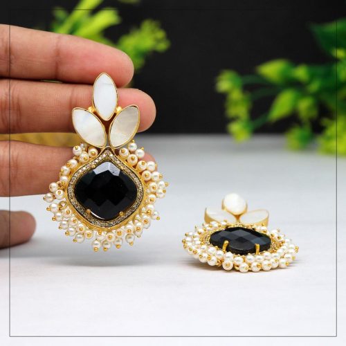 Black Color Amrapali Earrings