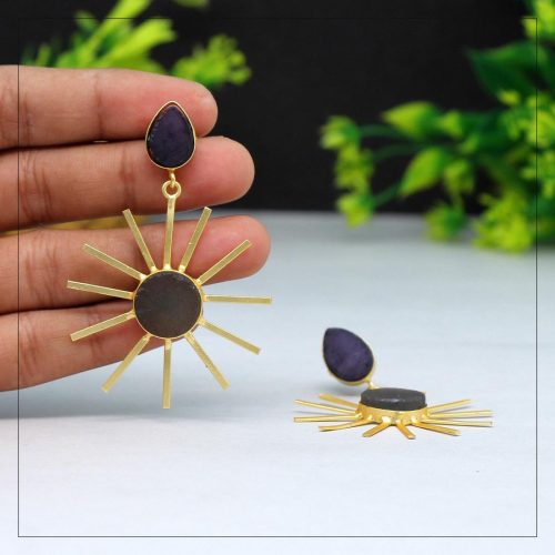 Black Color Amrapali Earrings