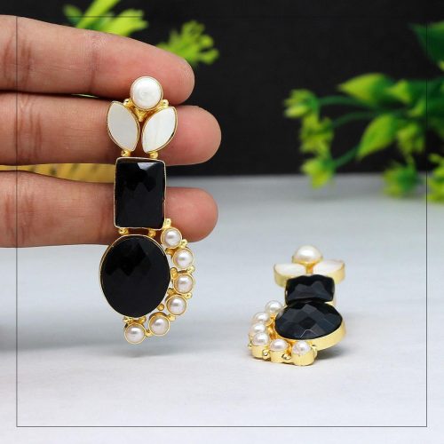 Black Color Amrapali Earrings