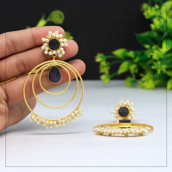 Black Color Amrapali Earrings-0