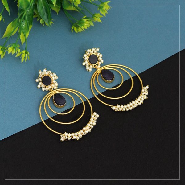 Black Color Amrapali Earrings-16260