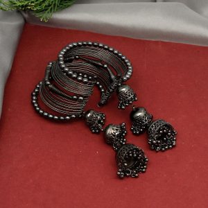 Black Color Oxidised Bracelet-0