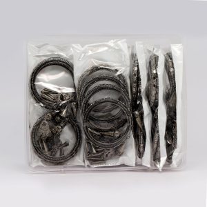 Black Silver Color 12 Set Of Bangles Combo Size-0