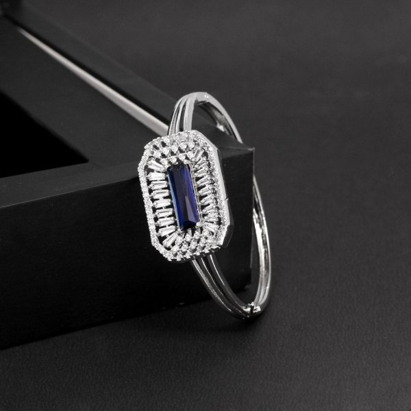 Blue Color American Diamond Bracelet-0