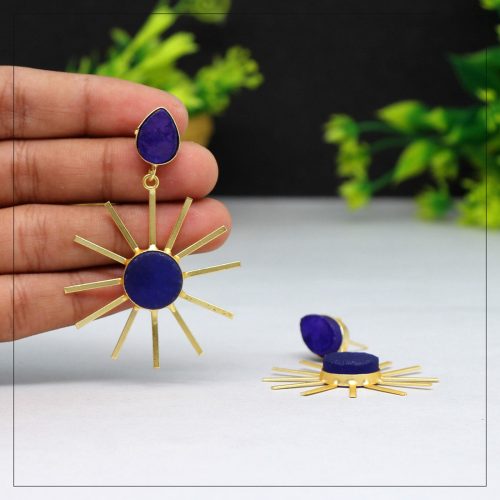 Blue Color Amrapali Earrings