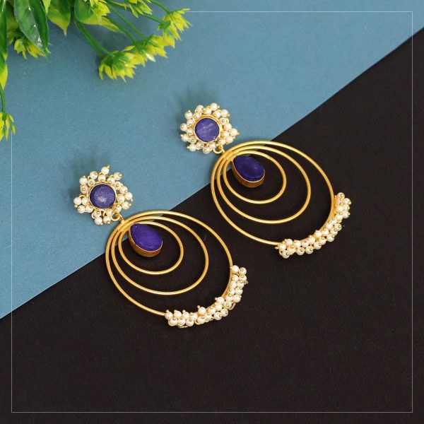 Blue Color Amrapali Earrings-16268