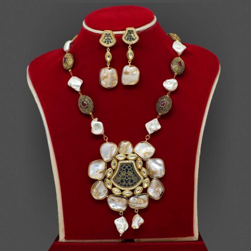 Blue Color Amrapali Necklace Set