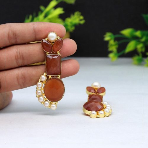 Brown Color Amrapali Earrings