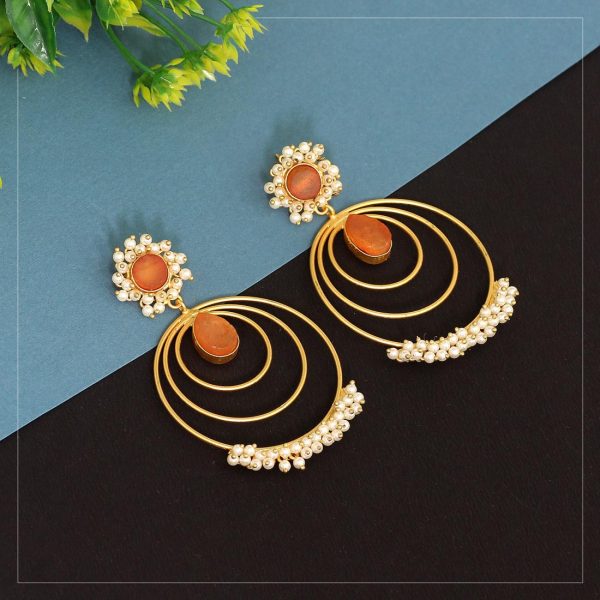 Brown Color Amrapali Earrings-16258