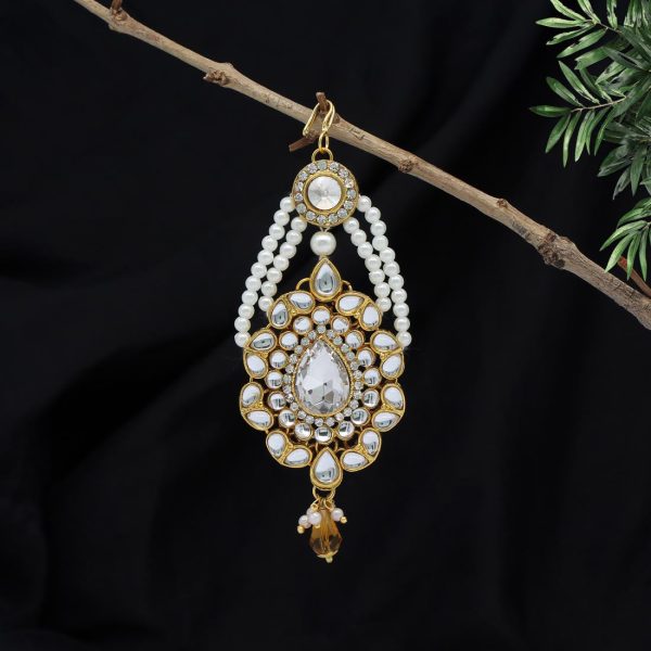 Brown Color Kundan Maang Pasa-9328