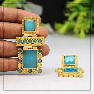 Firozi Color Amrapali Earrings-0