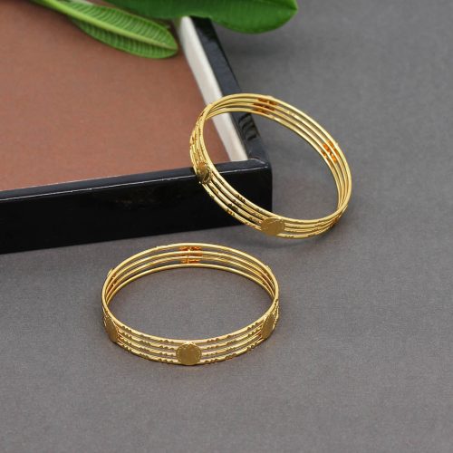 Gold Color 1 Pair Of Bangle Size: 2.10