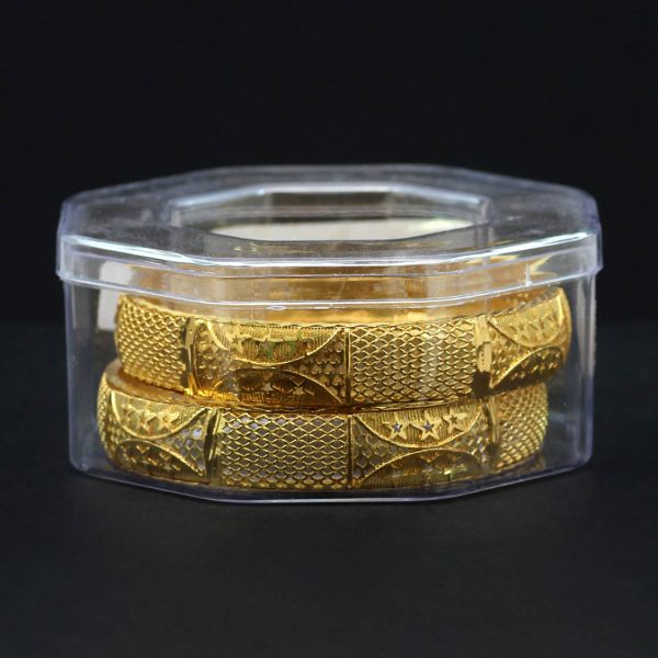Gold Color 1 Pair Of Bangle Size: 2.4-12742