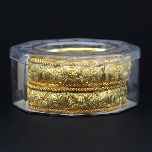 Gold Color 1 Pair Of Bangle Size: 2.4-12762