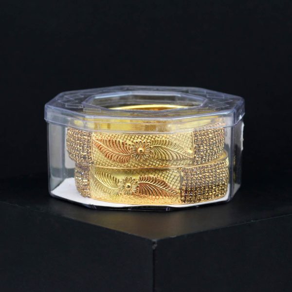 Gold Color 1 Pair Of Bangle Size: 2.8-12774