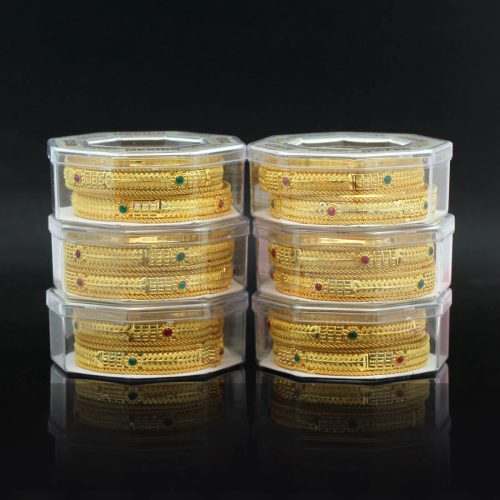 Gold Color 6 Set Of Bangles Combo Size