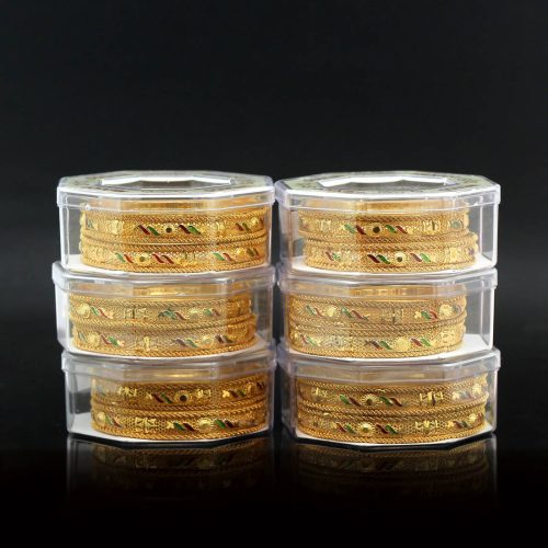 Gold Color 6 Set Of Bangles Combo Size