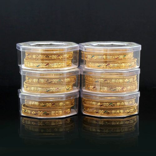 Gold Color 6 Set Of Bangles Combo Size