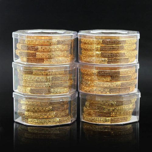 Gold Color 6 Set Of Bangles Combo Size