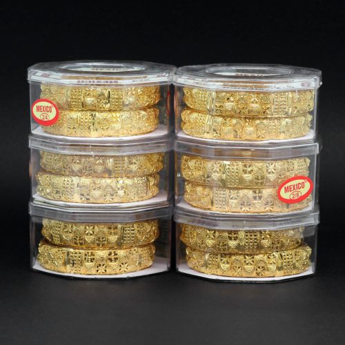 Gold Color 6 Set Of Bangles Combo Size