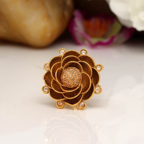 Gold Color Copper Finger Ring