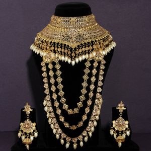 Gold Color Kundan Dulhan Set-0