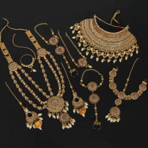 Gold Color Kundan Dulhan Set-0