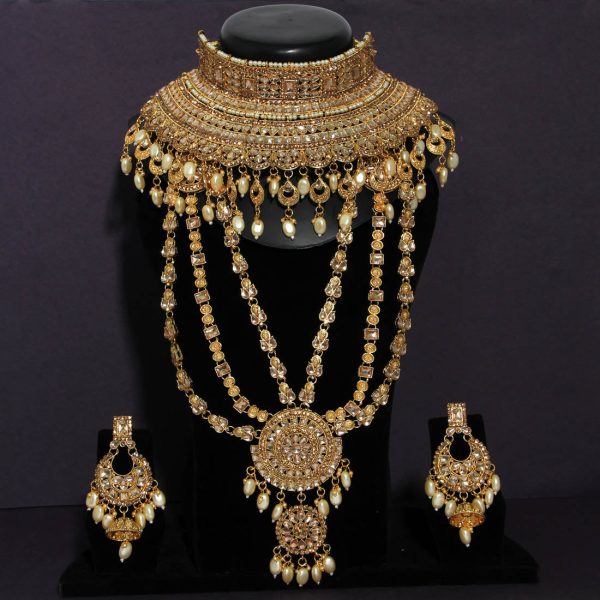 Gold Color Kundan Dulhan Set-5439