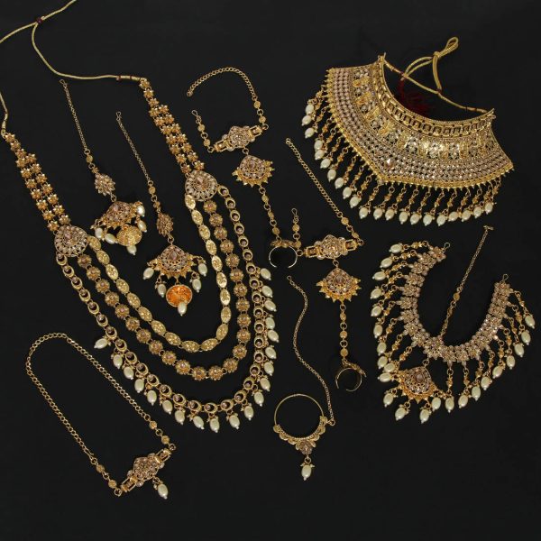 Gold Color Kundan Dulhan Set-5451