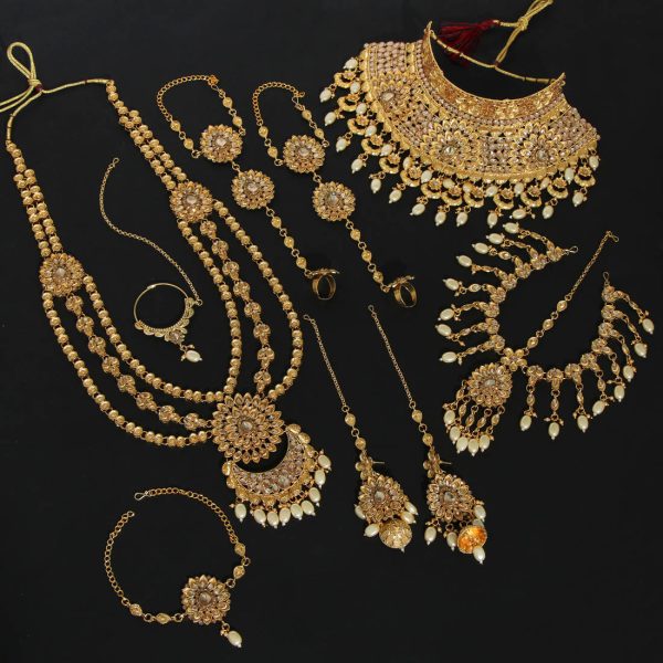 Gold Color Kundan Dulhan Set-5460