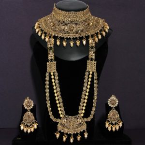 Gold Color Kundan Dulhan Set-0