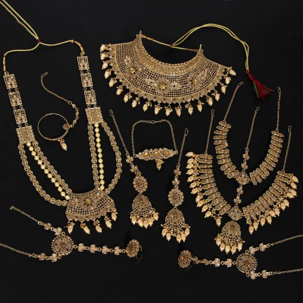 Gold Color Kundan Dulhan Set-5466