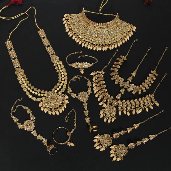 Gold Color Kundan Dulhan Set-5472