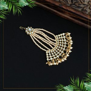 Gold Color Kundan Maang Pasa-0