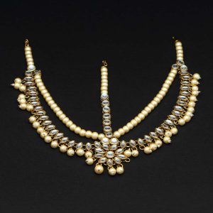 Gold Color Kundan Work Matha Patti-0