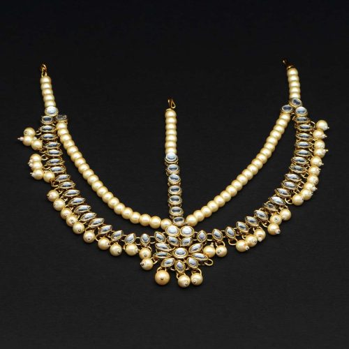 Gold Color Kundan Work Matha Patti