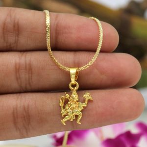 Gold Color Lord Hanuman Temple Locket-0