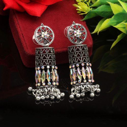 Gold Color Oxidised Earrings