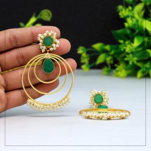 Green Color Amrapali Earrings-0