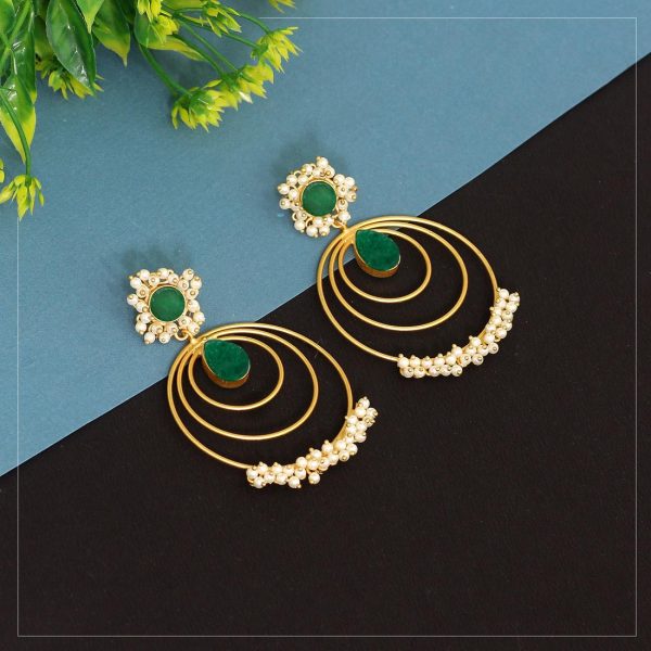 Green Color Amrapali Earrings-16252