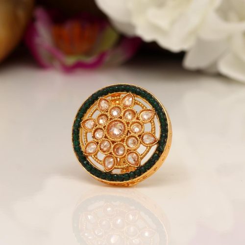 Green Color Copper Finger Ring