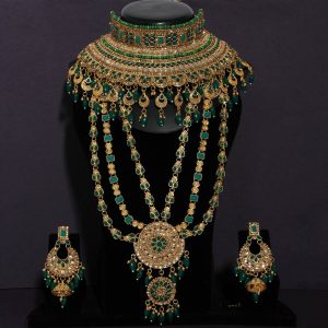 Green Color Kundan Dulhan Set-0