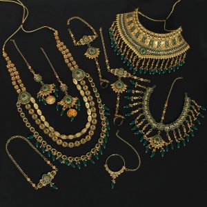 Green Color Kundan Dulhan Set-0