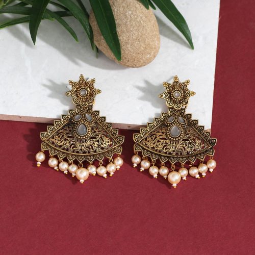 Grey Color Antique Earrings