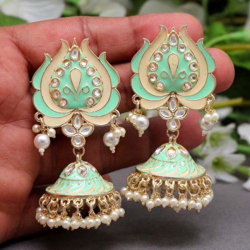 Kundan Meenakari Earrings