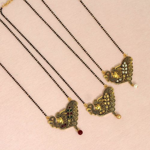 Multi Color 3 Piece Of Mangalsutra Combo