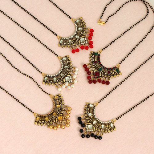 Multi Color 5 Piece Of Mangalsutra Combo