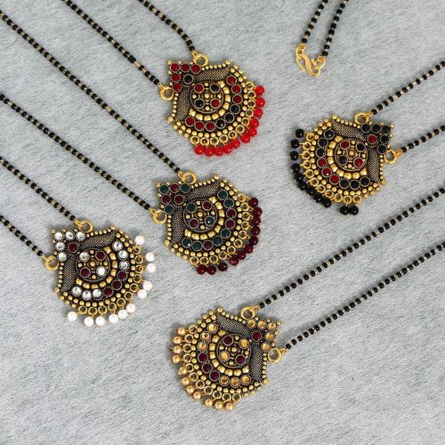 Multi Color 5 Piece Of Mangalsutra Combo