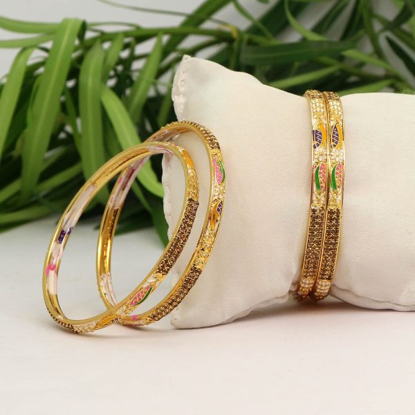 Multi Color 6 Set Of Bangles Combo Size-15611